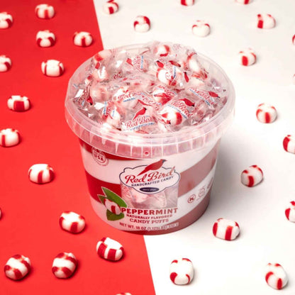 Red Bird Soft Mints – Housewarming and Birthday Gift Basket Addition, Individually Wrapped Peppermint Puffs