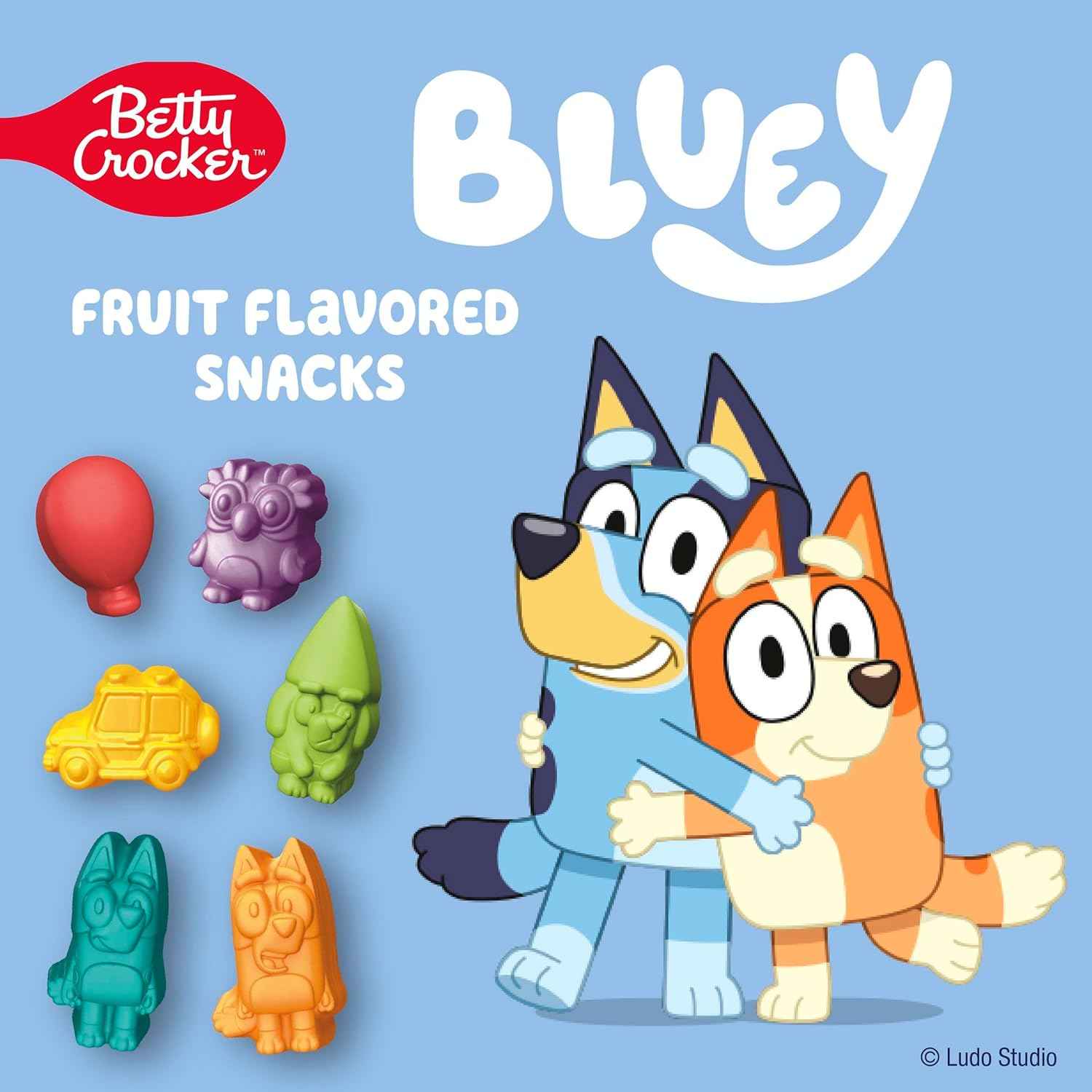 Bluey Fruit Flavored Snacks, Fat Free Gluten Free Treat with Vitamin C for Health Conscious Parents, 22 Count