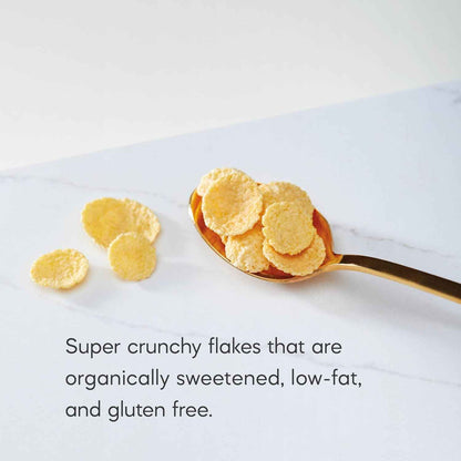 Nature's Path Organic Honey'D Corn Flakes Cereal – Simple Four Ingredient Cereal for Clutter Free Pantry, No Additives