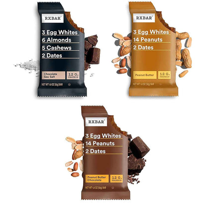 RXBAR Protein Bars Variety Pack – Office Desk Snack for Focused Mid-Work Fuel, 12g Protein Energy Boost