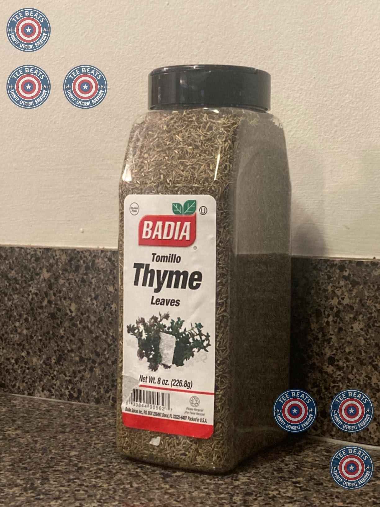 Badia Dried Thyme 8 oz Jar – Additive Free Seasoning for Wellness Focused Kitchens