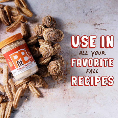 PBfit Pumpkin Spice Peanut Butter Powder for Wellness Routines, Low-Fat Protein Powder for Smoothies