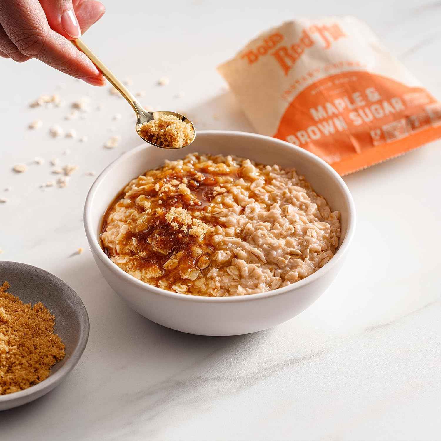 Bob's Red Mill Gluten Free Instant Oatmeal Maple Brown Sugar – Quick Commuter Breakfast for Office Mornings, 6 Pouches