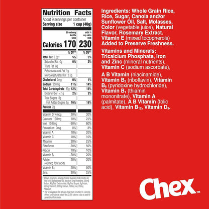 Strawberry Vanilla Chex Gluten Free Certified Cereal – Safe Breakfast Choice for Celiac and Gluten Sensitive Households