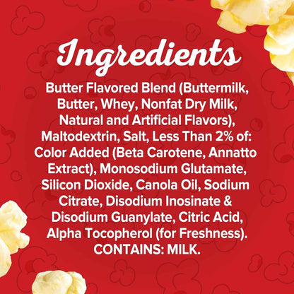 Orville Redenbacher's Popcorn Seasoning Movie Theater Butter 2.4 oz - Thoughtful Gift for Popcorn Lovers and Movie Buffs