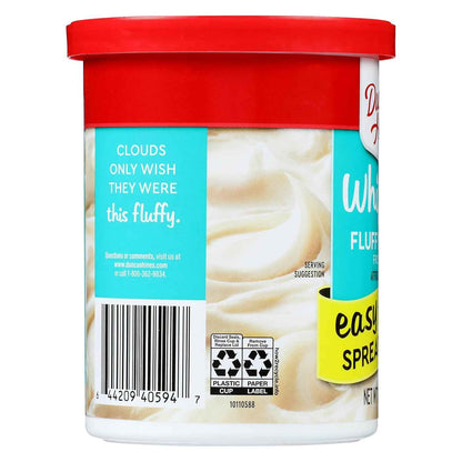 Duncan Hines Whipped White Frosting for a Picture-Perfect Halloween Dessert Table, 14 oz Can