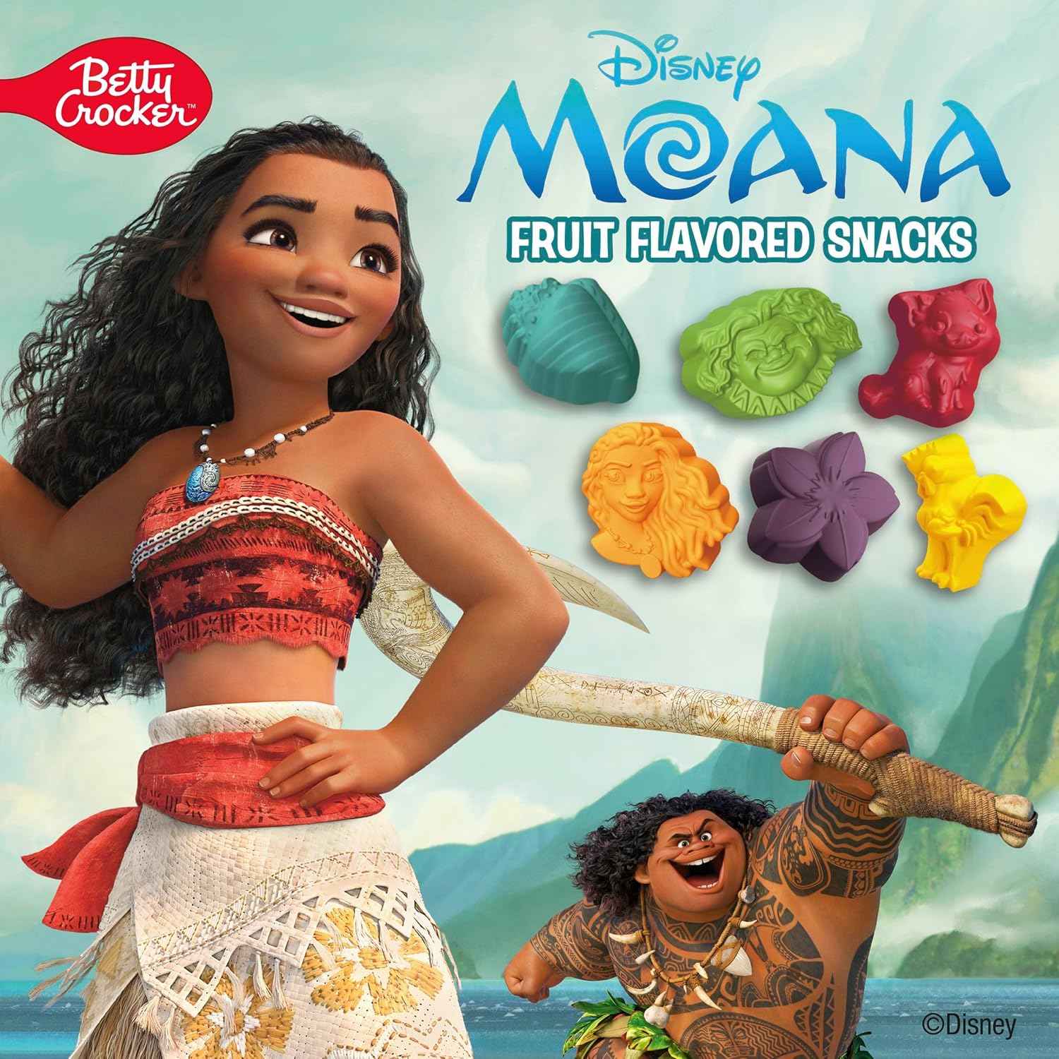Disney Moana Fruit Flavored Snacks – Gluten Free Better for You Kids Snack, 10 Ct