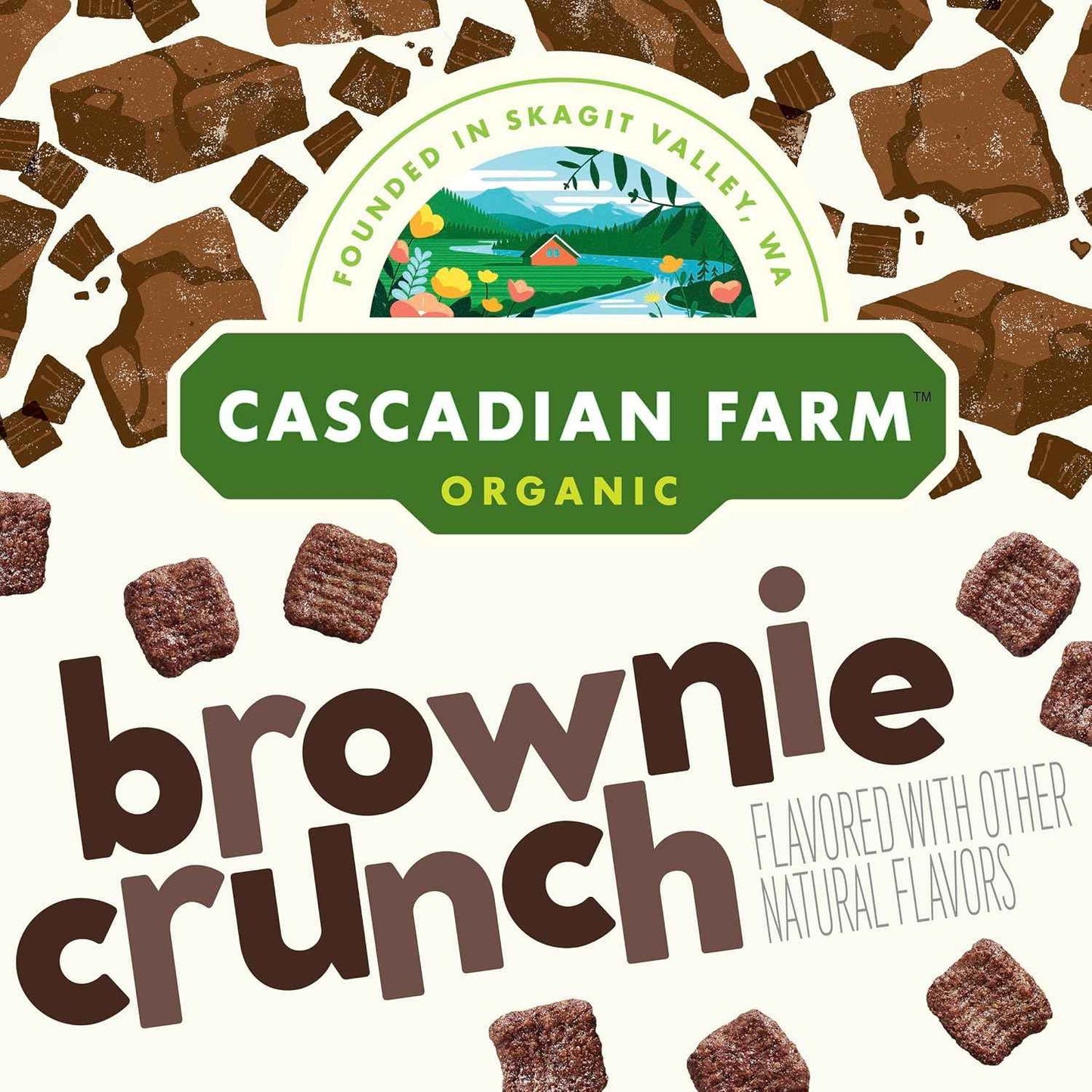 Cascadian Farm Brownie Crunch Cereal – Certified Clean Cereal for Celiac and Gluten-Sensitive Households, Pack of 2