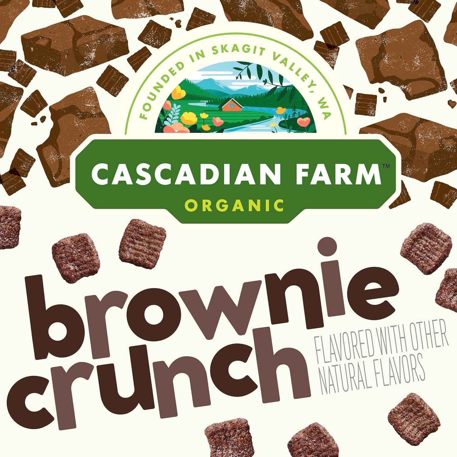 Cascadian Farm Brownie Crunch Cereal – Certified Clean Cereal for Celiac and Gluten-Sensitive Households, Pack of 2