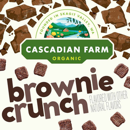 Cascadian Farm Brownie Crunch Cereal – Certified Clean Cereal for Celiac and Gluten-Sensitive Households, Pack of 2