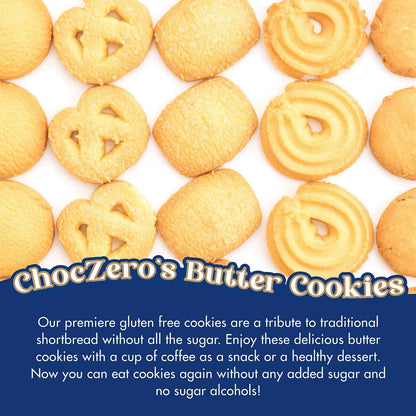 ChocZero Keto Shortbread Cookies - Safe Sweet Treat for Gluten Sensitive Kids at Birthday Parties, No Sugar Alcohols