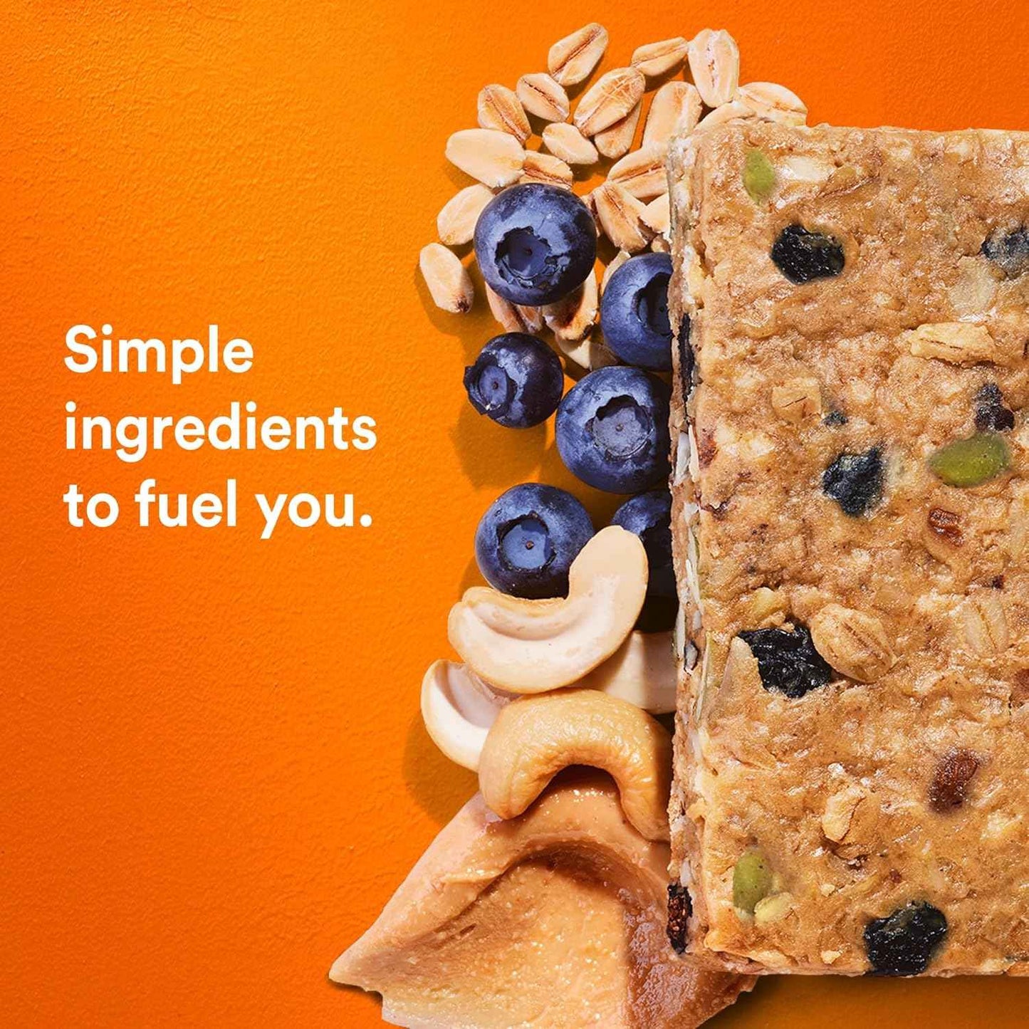 RXBAR Nut Butter and Oat Protein Bars – Portable Trail Fuel for Hiking and Cycling, 10g Protein Blueberry Cashew