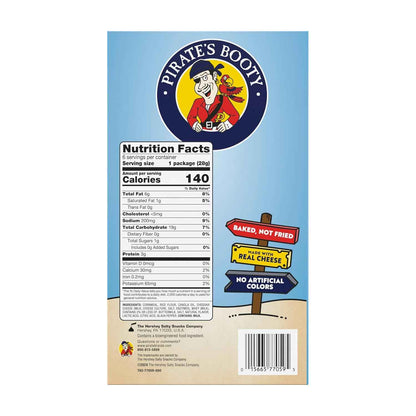 Pirate's Booty Cheddar Cheese Puffs – Fun Grandparent Gift Snack Sampler for First-Time Tasters, Gluten-Free 1 oz Bags, 6ct