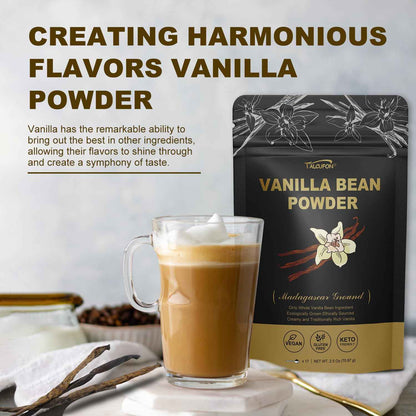 TALCUFON Madagascar Vanilla Powder – Aroma-Rich Flavoring for Cozy Beverage and Meditation Rituals