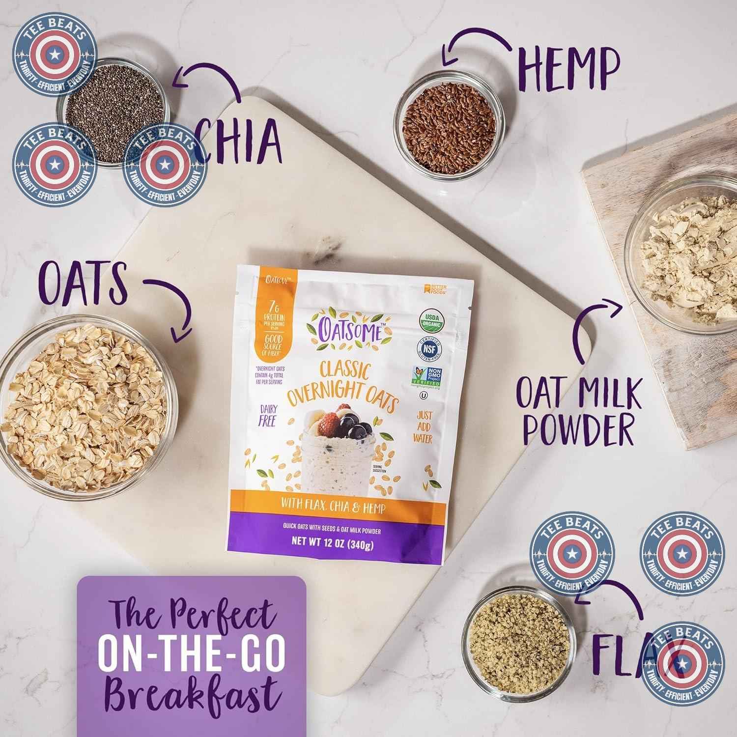 Oatsome PBfit Overnight Oats – Camping and Trail Breakfast, Just Add Water