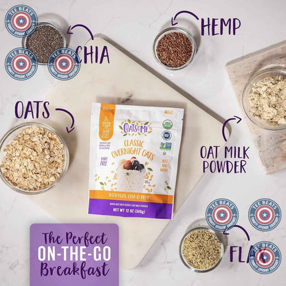Oatsome PBfit Overnight Oats – Camping and Trail Breakfast, Just Add Water