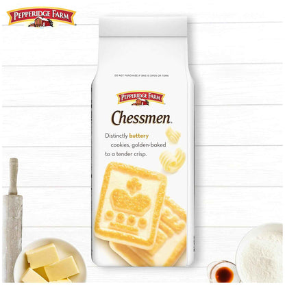 Pepperidge Farm Chessmen Butter Cookies – Lunchbox Snack for Kids, Individually Portioned Shortbread