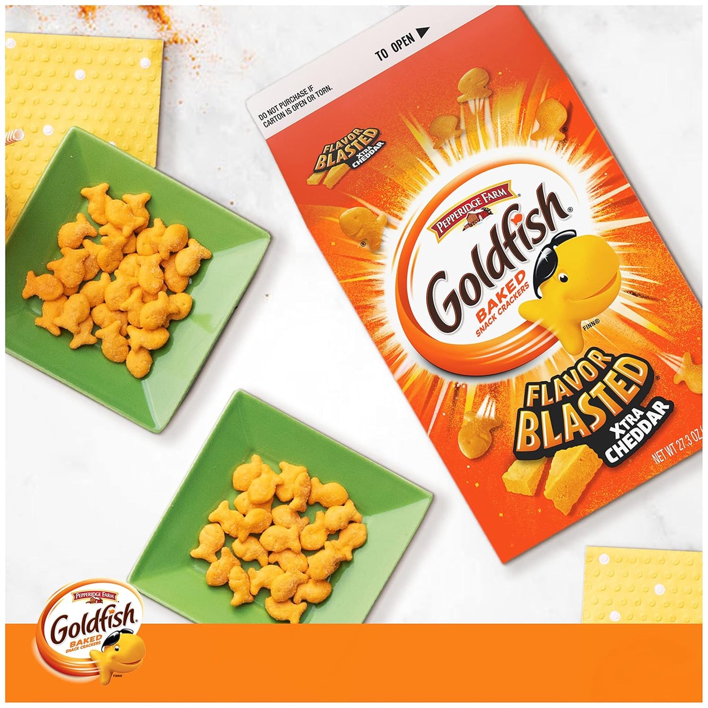 Goldfish Cheddar Cheese Crackers – Wholesome Pantry Snack for Playdates, Carpool Pickup, and Back-to-School Lunchbox Packing, Bulk 27.3 oz