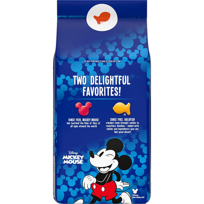 Goldfish Disney Mickey Mouse Cheddar Crackers, Baked Not Fried Lighter Kids Snack, 6.6 oz Bag