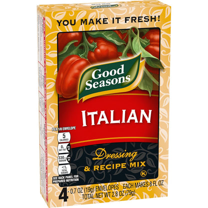 Good Seasons Italian Dressing Mix – Backyard Grilling Marinade Seasoning for Chicken and Vegetables, 4 ct Packets