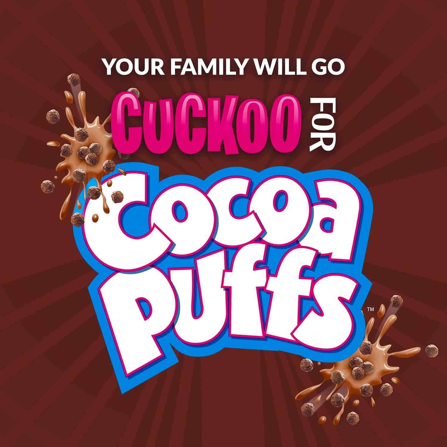 Cocoa Puffs Travel-Friendly Chocolatey Cereal, Ready-to-Eat Snack for Road Trips, Mega Size, 25.8 oz