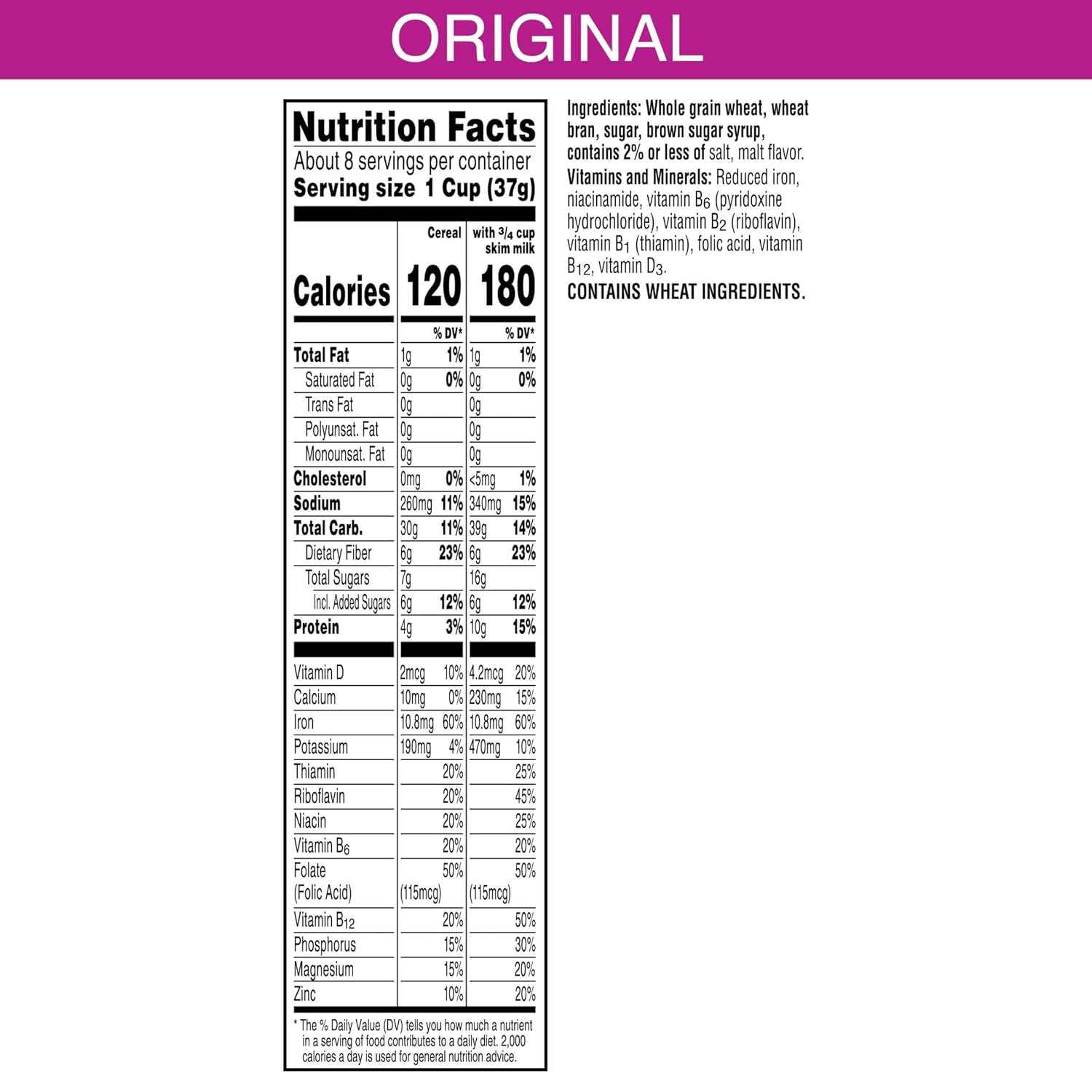 Kellogg's Frosted Bran Cereal – Desk Drawer Snack for Office and Study, Ready in Seconds