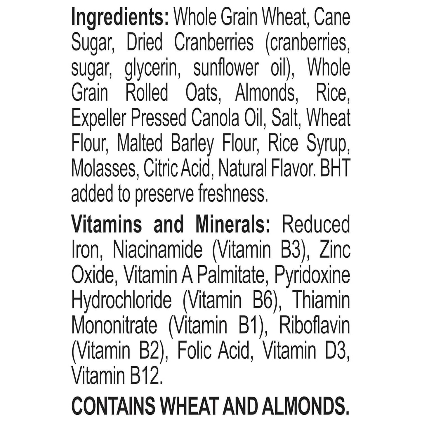 Great Grains Cranberry Almond Crunch Cereal – Kid-Friendly Whole Grain Breakfast Cereal for Family Bowls, 14 oz Box