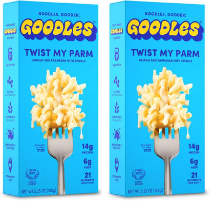 Goodles Twist My Parm Asiago and Parmesan Spirals – Picky-Eater Approved School Lunchbox Mac and Cheese