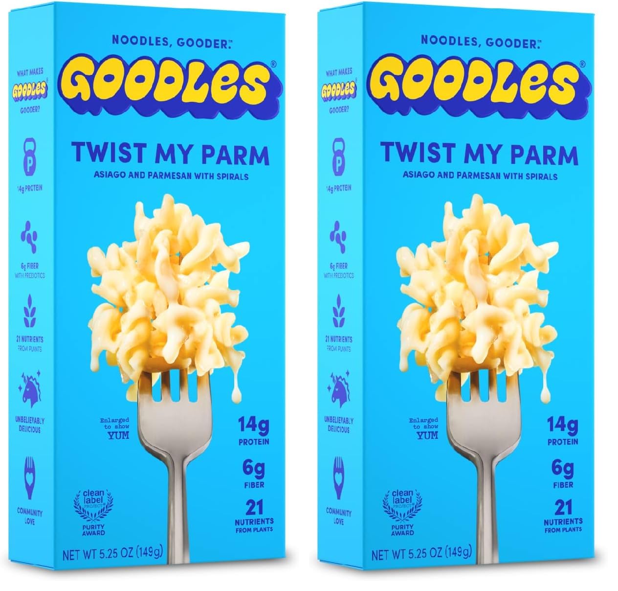 Goodles Twist My Parm Asiago and Parmesan Spirals – Picky-Eater Approved School Lunchbox Mac and Cheese