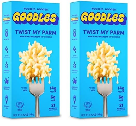 Goodles Twist My Parm Asiago and Parmesan Spirals – Picky-Eater Approved School Lunchbox Mac and Cheese
