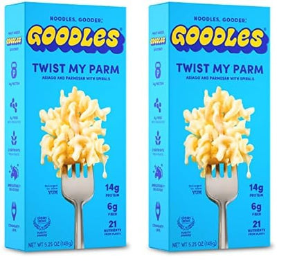 Goodles Twist My Parm Asiago and Parmesan Spirals – Picky-Eater Approved School Lunchbox Mac and Cheese