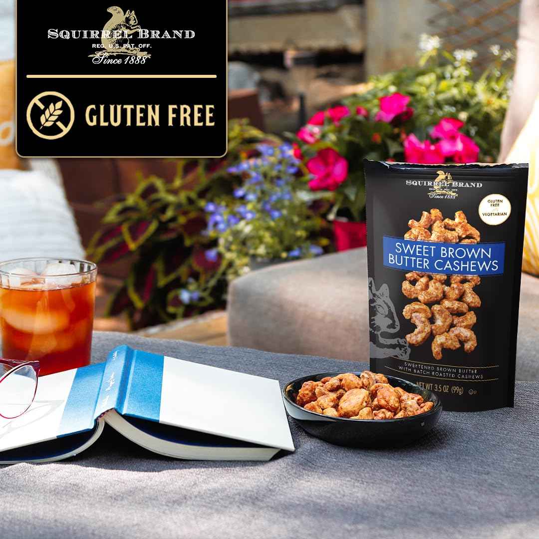 Squirrel Brand Crème Brûlée Almonds – Vegetarian Wind-Down Treat Paired with Tea or Coffee, 2-Pack