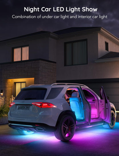 Govee Car LED Strip Lights – Cool Birthday Gift for Him, Smart RGBIC Interior Car Lights with App Control