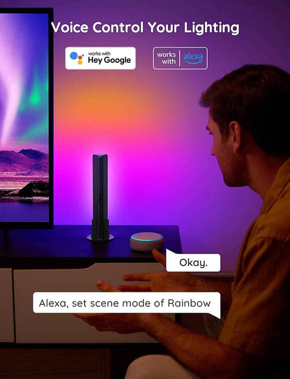 Govee Smart LED Light Bars for Gaming Setup, RGBICWW WiFi TV Backlights with Alexa and Music Sync for PC and Console Players