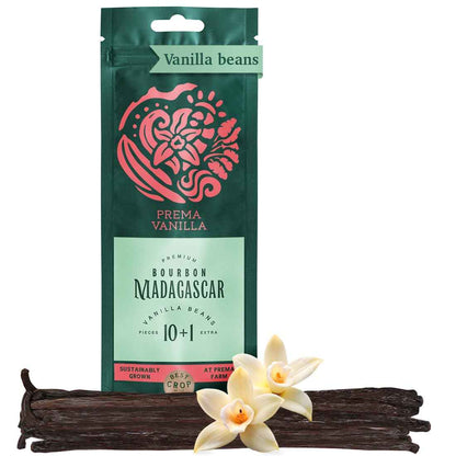 PREMA VANILLA Bourbon Vanilla Beans – Clean-Eating Pantry Staple for Natural Sweetening, Gluten-Free Pods