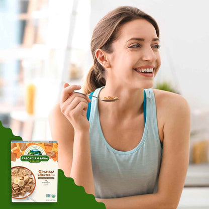 Cascadian Farm Organic Graham Crunch Cereal – Organic Snack Care Package for College Students and Dorms