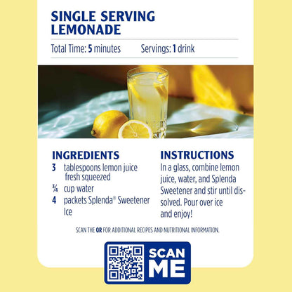 SPLENDA Zero Calorie Sweetener Packets – Clutter-Free Pantry Upgrade, 200 Pre-Portioned Packets with No Measuring Spoons Needed