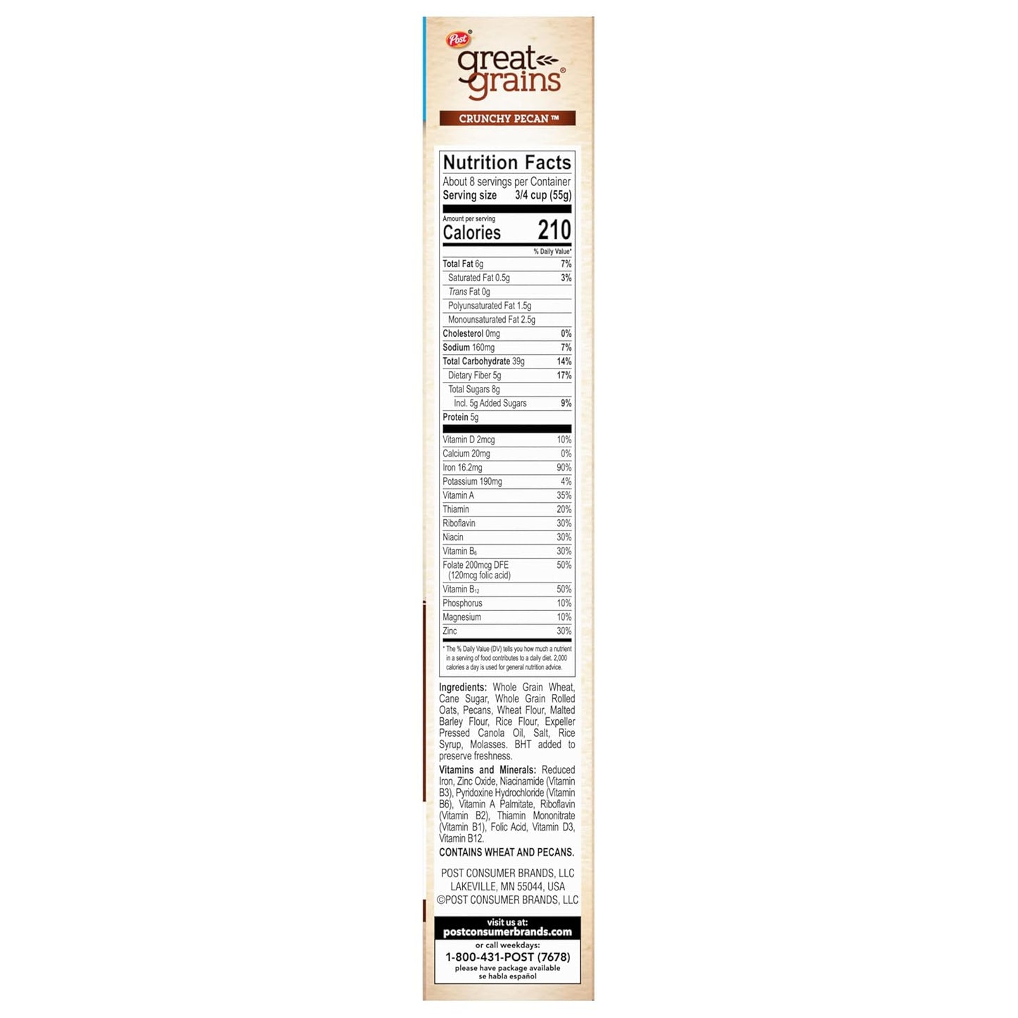 Great Grains Crunchy Pecans Cereal – Heart-Healthy Whole Grain Breakfast for Mindful Mornings