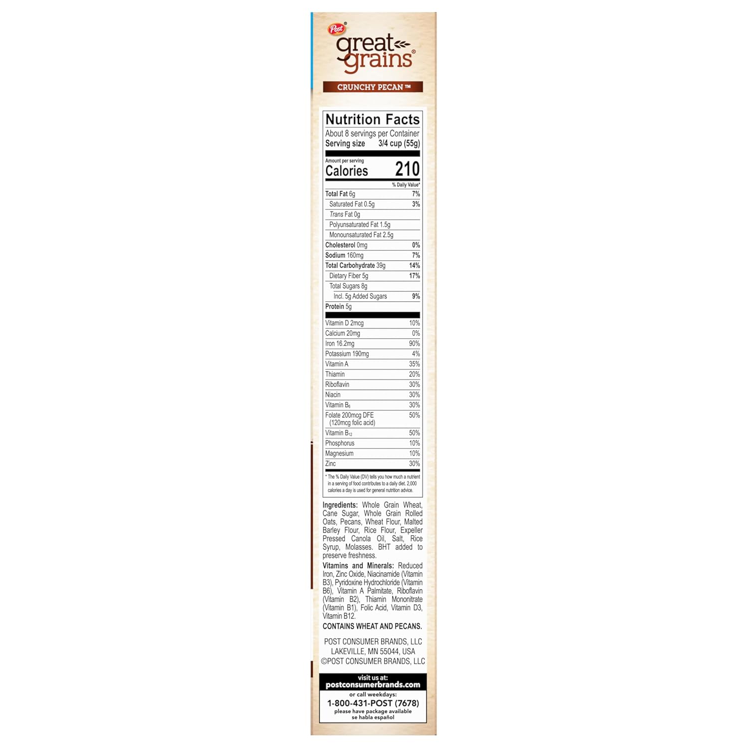 Great Grains Crunchy Pecans Cereal – Heart-Healthy Whole Grain Breakfast for Mindful Mornings