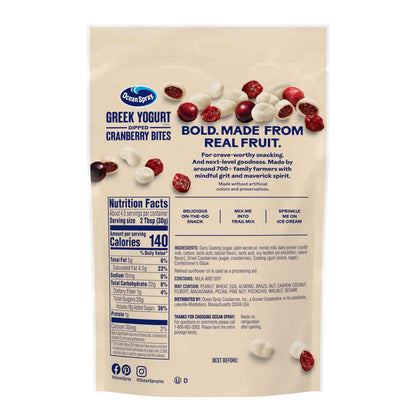 Ocean Spray Greek Yogurt Covered Craisins, Trail Mix Ingredient for Hiking and Camping Adventures