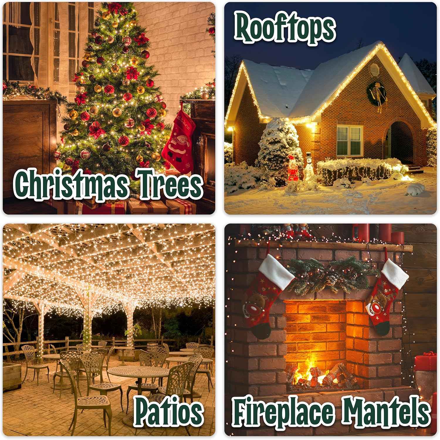 Brightown Warm White Twinkle String Lights 35 ct - Thoughtful Housewarming and Christmas Gift for Mom, Bedroom and Mantel Decor, 6.6 ft Green Wire