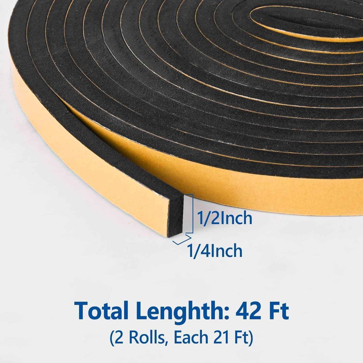 Kikerike Foam Weatherstrip – Home Office Focus Upgrade, Door and Window Noise Seal for Deep Work
