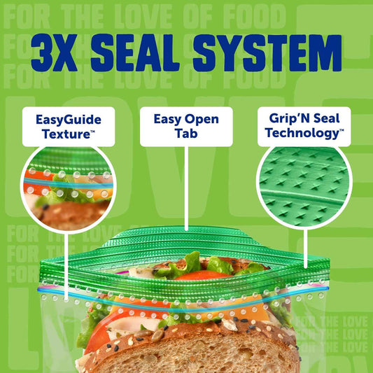Ziploc Sandwich and Snack Bags for School Lunches – Kid-Safe BPA-Free Reusable Storage for Busy Moms