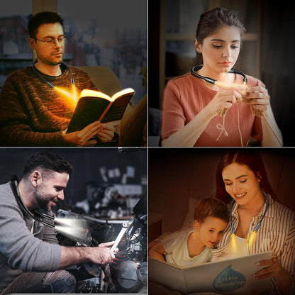 Gritin LED Neck Reading Light – Thoughtful Birthday Gift for Mom, Hands-Free Book Light for Bedtime Readers