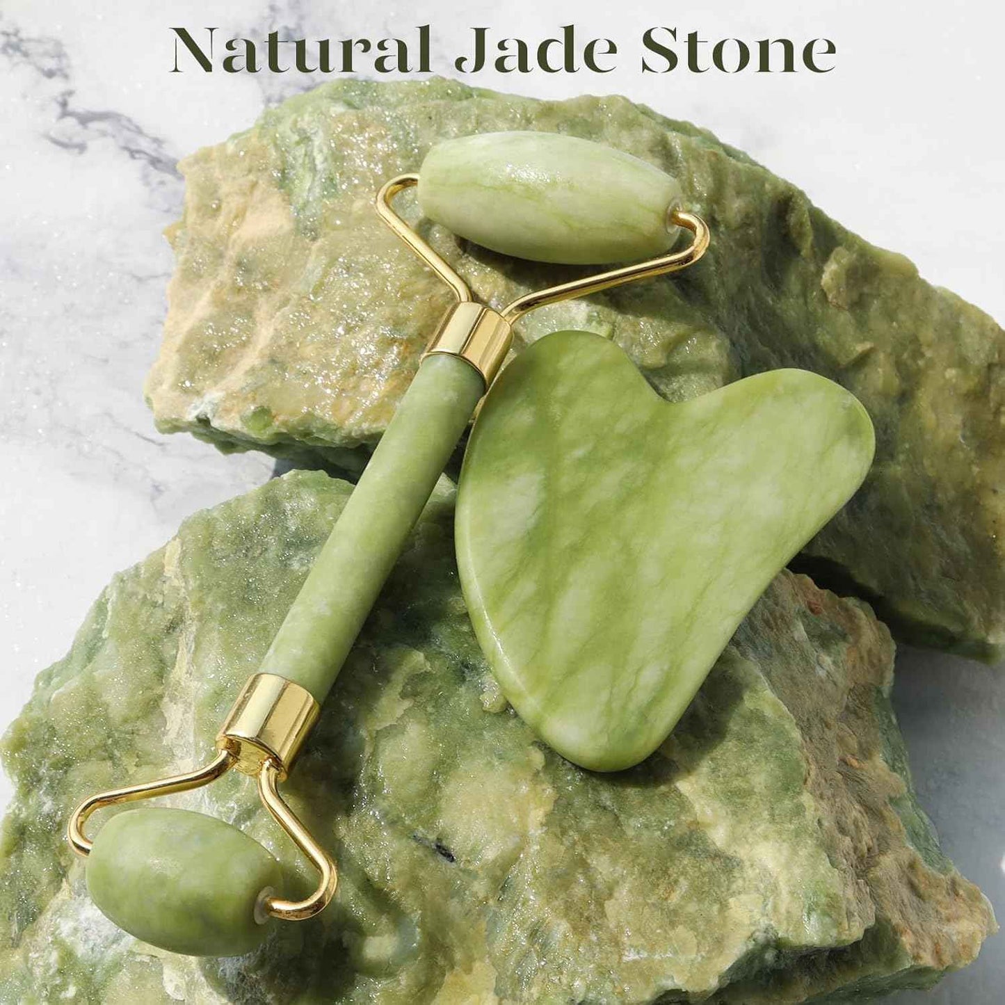 BAIMEI IcyMe Gua Sha & Jade Roller Set – Ready-to-Give Birthday Gift for Her, At-Home Facial Massage Kit