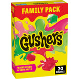 Gushers Watermelon & Sour Apple Fruit Snacks – Lunchbox Safe Single-Serve Pouches for Kids Backpacks and School Cafeteria Treats
