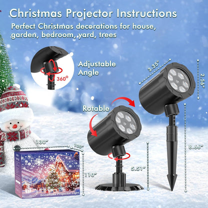 GUSODOR Dynamic Snowfall Projector – Bedroom Aesthetic and Holiday Home Lighting, 9-Pattern LED