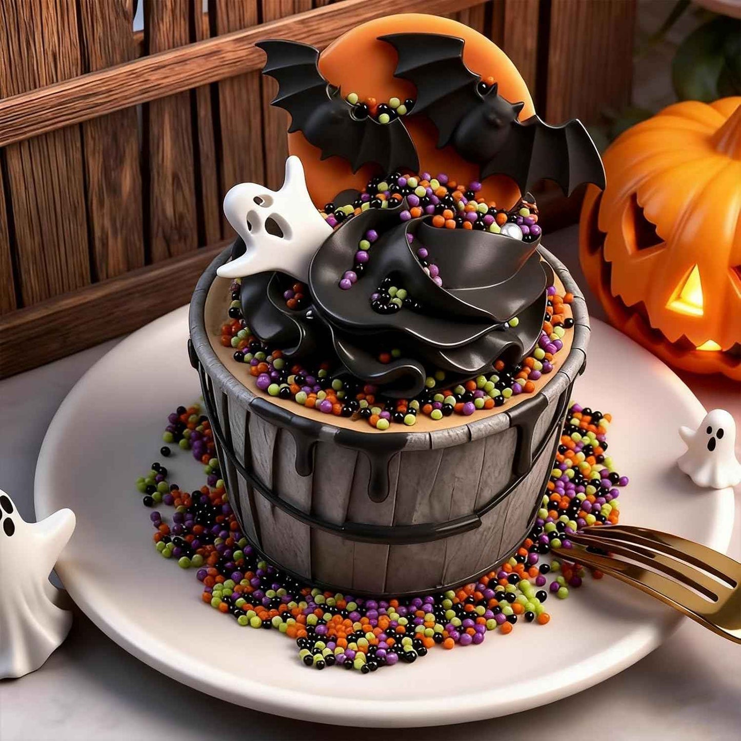Halloween Sprinkles - Kid-Safe Edible Sprinkle Mix for Children Birthday Party Treats, 320g Candy Eyeball and Pumpkin Decorating Set