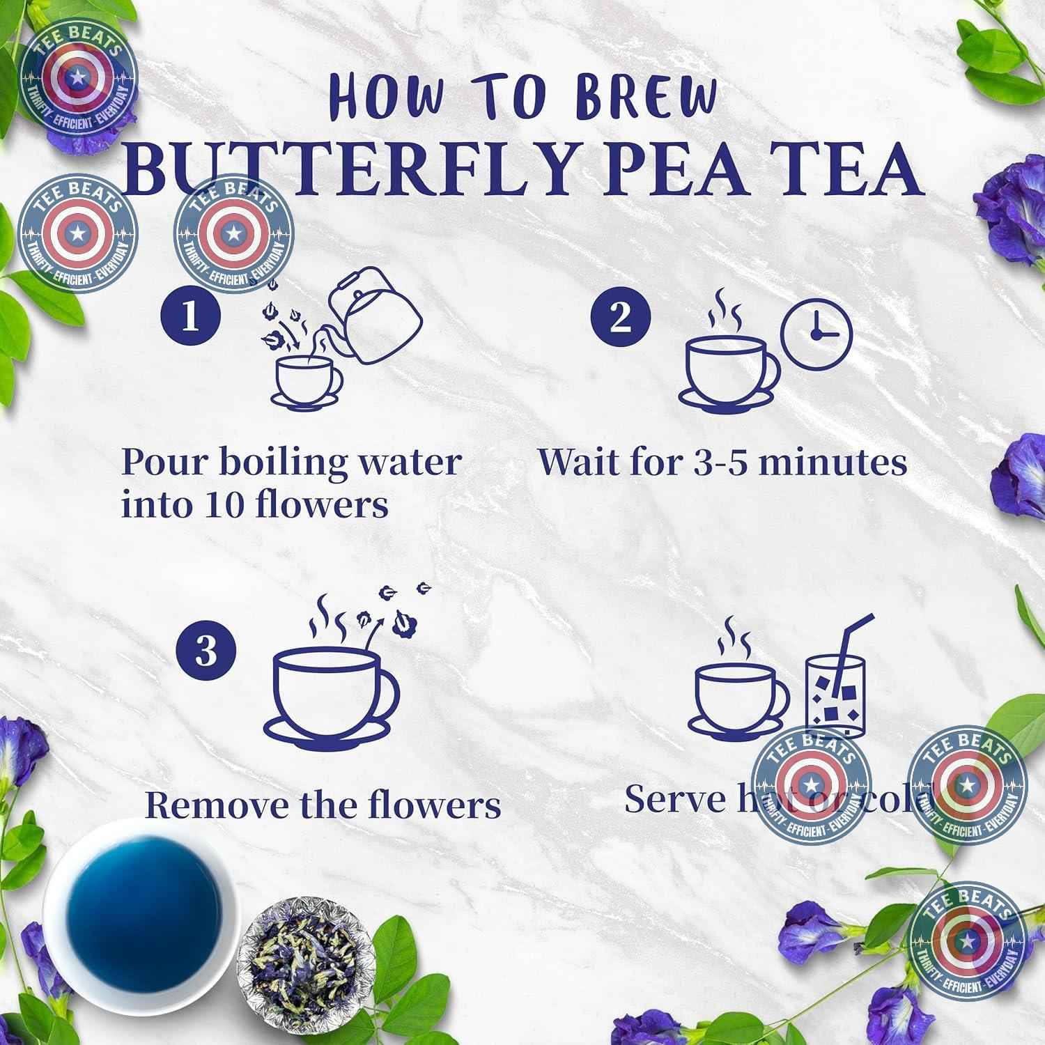 Butterfly Pea Flower Tea – Calming Blue Herbal Blend for Daily Self-Care and Relaxation