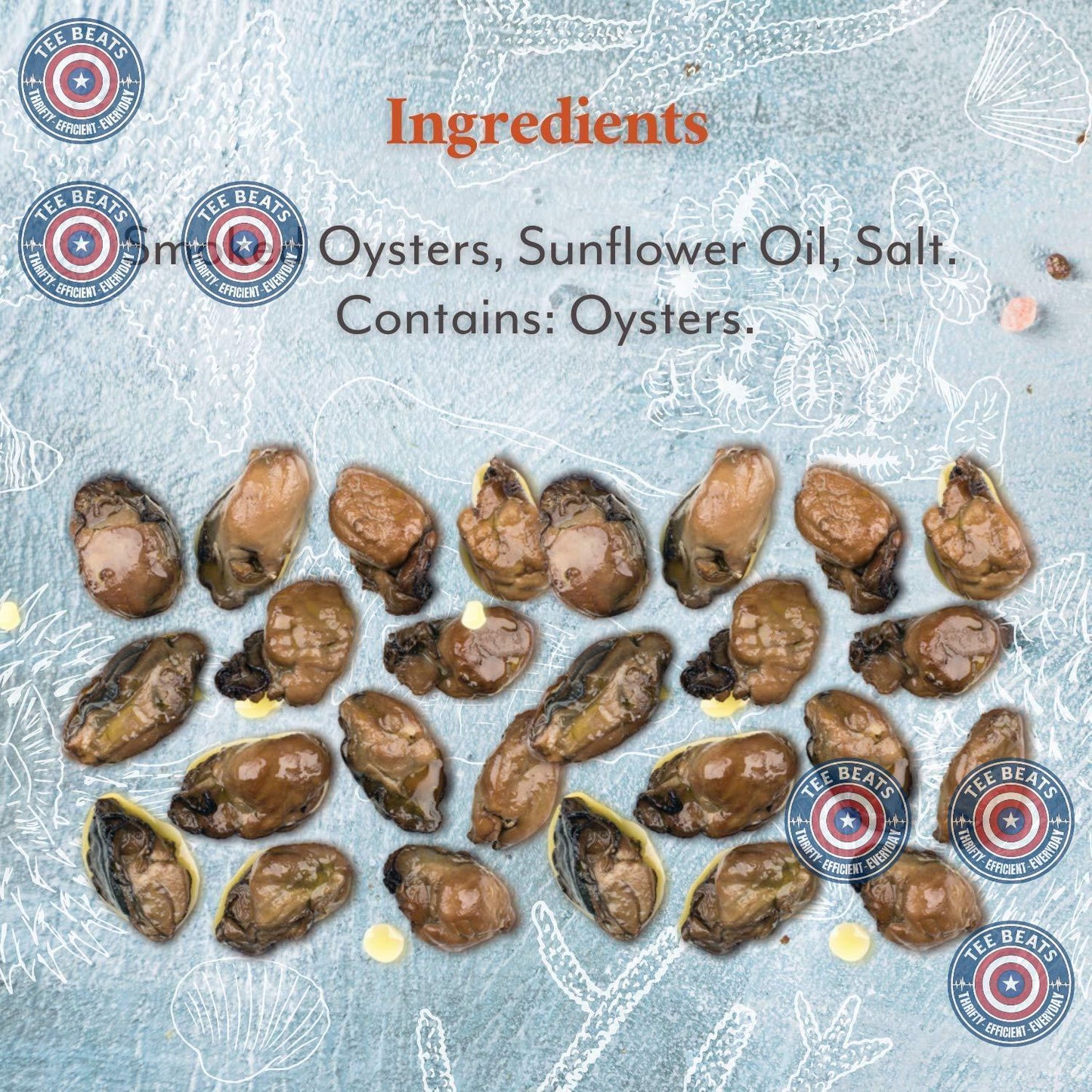 hand-packed fancy whole oysters in a 3 oz single-serve tin